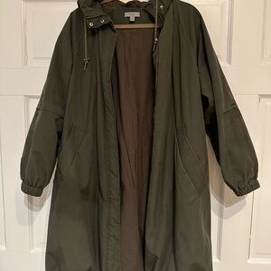 COS Dark Green and Brown Coat